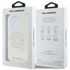 Karl Lagerfeld IML Rhinestones Karl Head - dėklas skirtas Apple iPhone 16 Pro transparent