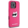 Karl Lagerfeld silikoninis Choupette Head Print MagSafe iPhone 16 Pro Max - dėklas telefonui Fuchsia