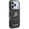 Dėklas Karl Lagerfeld IML Glitter Karl & Choupette Heads Logo MagSafe, skirtas iPhone 17 Pro, juodas