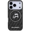 Karl Lagerfeld IML Glitter Karl & Choupette Heads Logo MagSafe - dėklas skirtas Apple iPhone 17 Pro juodas