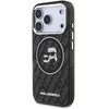 Karl Lagerfeld IML Glitter Karl & Choupette Heads Logo MagSafe - dėklas skirtas Apple iPhone 17 Pro juodas