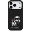 Karl Lagerfeld dėklas, skirtas IPHONE 17 Pro, suderinamas su MagSafe KLHMP17LSKCGRGOK (silikonas su K&C eskizu ir logotipu), juodas
