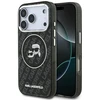 Dėklas Karl Lagerfeld IML Glitter Karl & Choupette Heads Logo MagSafe, skirtas iPhone 17 Pro, juodas