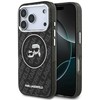 Karl Lagerfeld IML Glitter Karl & Choupette Heads Logo MagSafe - dėklas skirtas Apple iPhone 17 Pro juodas