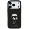 Dėklas Karl Lagerfeld Silicone Karl Sketch & Logo MagSafe Case for iPhone 17 Pro - Juodas