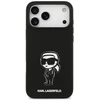 Dėklas Karl Lagerfeld Silicone Karl Sketch & Logo MagSafe Case for iPhone 17 Pro Max - Juodas