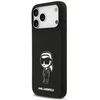 Dėklas Karl Lagerfeld Silicone Karl Sketch & Logo MagSafe Case for iPhone 17 Pro Max - Juodas
