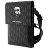 Karl Lagerfeld KLWBSAKHPKK Handbag – dėklas telefonui juodos spalvos Saffiano Monogram Ikonik