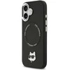Karl Lagerfeld Choupette Pin MagSafe dėklas skirtas Apple iPhone 17 juodos spalvos