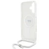 Karl Lagerfeld KLHMP16SHCKHNT Apple iPhone 16 6.1″ kietas dėklas skaidrus Crossbody IML Karl Head Magsafe