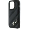 Apple iPhone 13 Karl Lagerfeld Diagonal Quilted Script (KLHCP13XPQDSMGK) dėklas telefonui juodos spalvos