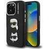 Karl Lagerfeld Grained PU K&CH Heads dėklas skirtas Apple iPhone 16 Pro Max juodos spalvos