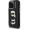 Karl Lagerfeld Grained PU K&CH Heads dėklas skirtas Apple iPhone 16 Pro Max juodos spalvos