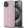 Dėklas Karl Lagerfeld FW Metal Plate MagSafe Apple iPhone 15 rožinės spalvos