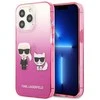 Karl Lagerfeld KLHCP13LTGKCP Apple iPhone 13 Pro / 13 6,1″ kietas dėklas rožinės spalvos Gradient Ikonik Karl & Chou