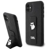 Karl Lagerfeld KLHCN61GSACHPK Apple iPhone 11/ Xr 6.1″ juodos spalvos kietas dėklas Gripstand Saffiano Choupette
