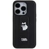 Karl Lagerfeld KLHCN61GSACHPK Apple iPhone 11/ Xr 6.1″ juodos spalvos kietas dėklas Gripstand Saffiano Choupette