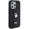 Karl Lagerfeld KLHCP14XGSACHPK iPhone 14 Pro Max 6.7″ juodos spalvos kietas dėklas Gripstand Saffiano Choupe
