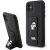 Karl Lagerfeld KLHCN61GSAKCPK Apple iPhone 11/ Xr 6.1″ juodos spalvos kietas dėklas Gripstand Saffiano Karl&Choup