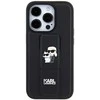 Karl Lagerfeld KLHCN61GSAKCPK Apple iPhone 11/ Xr 6.1″ juodos spalvos kietas dėklas Gripstand Saffiano Karl&Choup