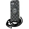 Karl Lagerfeld KLHMP16SHCKCKLCK Apple iPhone 16 6.1″ juodos spalvos kietas dėklas IML Crossbody Monogram Karl & & Chou