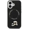 Karl Lagerfeld Karl & Choupette Pins MagSafe dėklas skirtas Apple iPhone 17 juodos spalvos