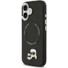 Karl Lagerfeld Karl & Choupette Pins MagSafe dėklas skirtas Apple iPhone 17 juodos spalvos