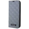 Karl Lagerfeld KLBKP14SSAKLHPG Apple iPhone 14 15 13 6.1″ bookdėklas sidabrinis Saffiano Monogram