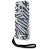 Apple iPhone 15 Pro Max Karl Lagerfeld dėklas IML Zebra Pattern & Cord (KLHCP15XHZBPKCCK) juodos spalvos