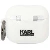 Dėklas Karl Lagerfeld KLA3RUNCHH AIRPODS 3 COVER Baltas/Baltas SILICONE CHAPETTE HEAD 3D