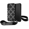 Karl Lagerfeld KLHCN61SAKLMBSK Apple iPhone 11/ Xr 6.1″ juodos spalvos kietas dėklas Monogram Losange Saffiano