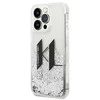 Karl Lagerfeld KLHCP14LLBKLCS Apple iPhone 14 Pro 6,1″ sidabrinis kietas dėklas Liquid Glitter Big KL