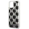 Karl Lagerfeld KLHCP14SLMNMK Apple iPhone 14/ 15 / 13 6,1″ kietas dėklas juodos spalvos Liquid Glitter Monogram