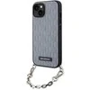 Karl Lagerfeld KLHCP14SSACKLHPG Apple iPhone 14 / 15 / 13 6.1″ sidabrinis kietas dėklas Saffiano Monogram Ch