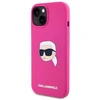 Karl Lagerfeld KLHMP15SSKHPPLF Apple iPhone 15 6.1" dėklas telefonui fuksijos spalvos silikoninis Karl Head Print MagSafe