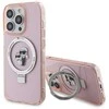 Karl Lagerfeld KLHMP15XHMRSKCP Apple iPhone 15 Pro Max 6.7″ rožinės spalvos kietas dėklas Ring Stand Karl&Choupettte