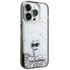 Karl Lagerfeld Liquid Glitter Choupette - dėklas skirtas Apple iPhone 14 Pro Max Transparent