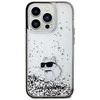 Karl Lagerfeld Liquid Glitter Choupette - dėklas skirtas Apple iPhone 14 Pro Max Transparent