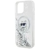 Karl Lagerfeld KLHMP12MLGCHSGH Apple iPhone12/12 Pro 6.1″ kietas dėklas skaidrus Liquid Glitter Choupette He