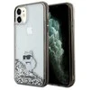 Apple iPhone 11 / XR Karl Lagerfeld dėklas Liquid Glitter Choupette (KLHCN61LKCNSK) skaidrus