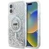 Karl Lagerfeld KLHMP16MLGKISGH Apple iPhone 16 Plus 6.7" dėklas telefonui skaidrus Liquid Glitter Karl Head MagSafe