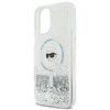 Karl Lagerfeld KLHMP16MLGKISGH Apple iPhone 16 Plus 6.7" dėklas telefonui skaidrus Liquid Glitter Karl Head MagSafe