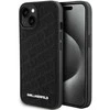 Karl Lagerfeld KLHCP15SPQKPMK Apple iPhone 15/ 14 / 13 6.1″ juodos spalvos kietas dėklas Quilted K Pattern