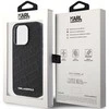 Dėklas Karl Lagerfeld KLHCP15LPQKPMK IPHONE 15 PRO 6.1 "Juodas/Juodas HARDCASE QUILTED K PATTERN