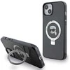 Karl Lagerfeld KLHMP15MHMRSKHK Apple iPhone 15 Plus / 14 Plus 6.7″ juodos spalvos kietas dėklas Ring Stand Karl He