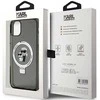 Karl Lagerfeld KLHMN61HMRSKCK Apple iPhone 11/ Xr 6.1″ juodos spalvos kietas dėklas Ring Stand Karl&Choupettte Ma