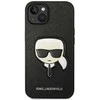 Dėklas Karl Lagerfeld KLHCP14MSAPKHK IPHONE 14 PLUS / 15 PLUS 6.7 "Juodas / Juodas HARDCASE SAFFIANO KARL`S HEAD PATCH