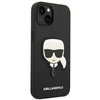 Dėklas Karl Lagerfeld KLHCP14MSAPKHK IPHONE 14 PLUS / 15 PLUS 6.7 "Juodas / Juodas HARDCASE SAFFIANO KARL`S HEAD PATCH