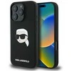 Karl Lagerfeld Liquid silikoninis Karl Head MagSafe Apple iPhone 16 Pro dėklas telefonui juodos spalvos