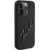 Karl Lagerfeld KLHCP15LSKSBMCK Apple iPhone 15 Pro 6.1″ juodos spalvos kietas dėklas Silicone Karl Script
